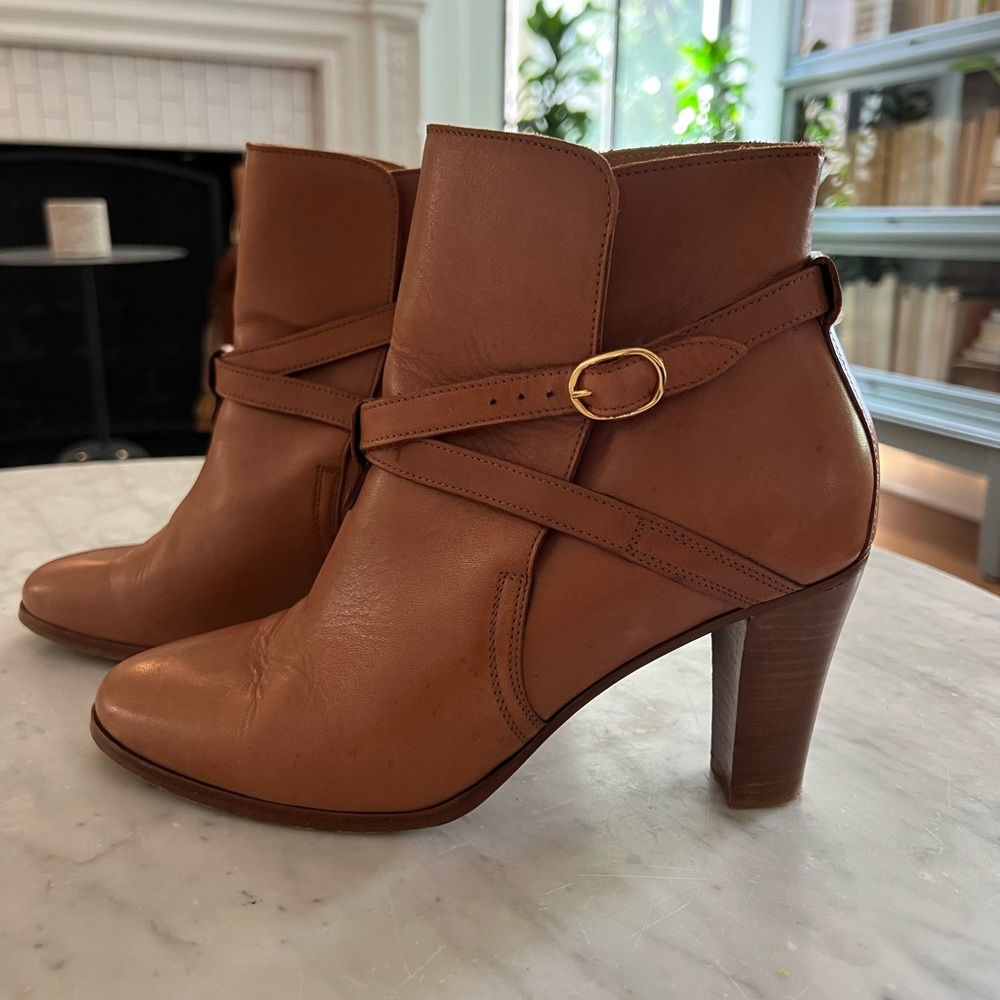Sezane Tan Ankle Boots - Picture 2 of 6